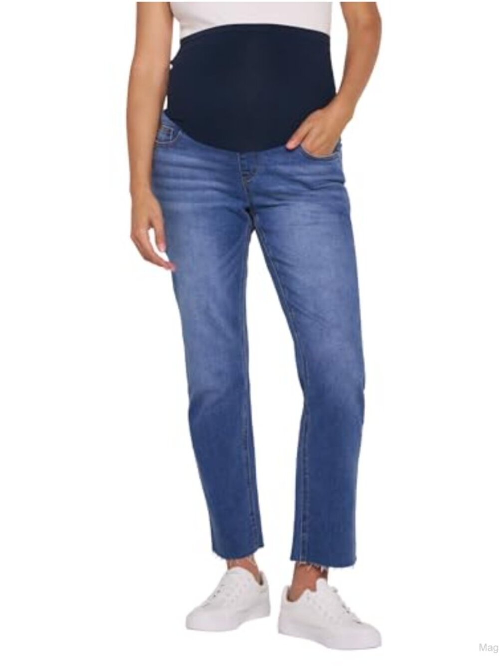 Maternity Jeans Secret Fit Over The Belly Slim Straight Leg Denim 28 Inseam